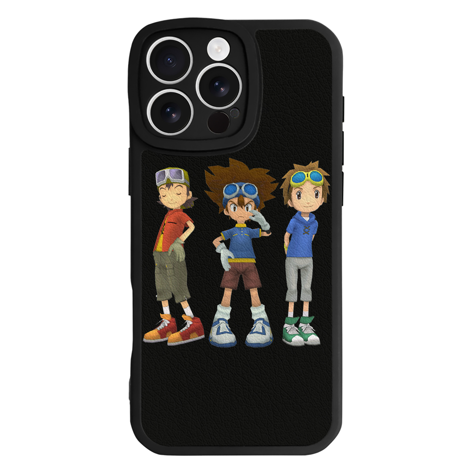 （画像用） Digimon デジタルモンスター/デジモン 【iPhone 16シリーズ対応】シリコンスマホケース（レザー調） 材質：シリコン